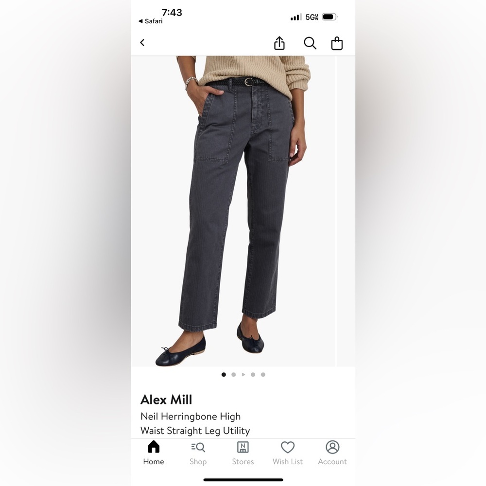 Alex Mill Neil pant in Herringbone